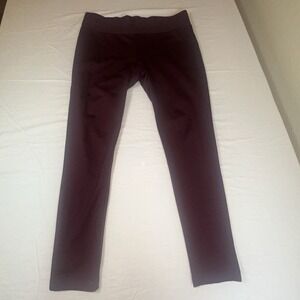 Premise Pants Womens Pull On Stretch Leggings Ponte Knit Front Seam XL Burgundy